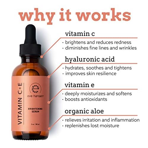 Eve Hansen Full-Size Anti-Aging Serum Set with Hyaluronic Acid, Vitamin C, and Retinol Serums for Improved Appearance of Wrinkles and Fine Lines, Dark Spots, and Skin Firmness 3 x 2 oz