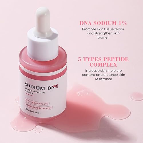Sodium DNA Peptide Serum, Pink glow serum, Peptide, Niacinamide, Hydrating & Moisturizing & Firming, Uneven Skin Tone