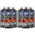 Dial Men 3 in 1 Body,Hair and Face Wash,Refresh,16 Fl Oz,Cleanses Deep + Gentle on Skin with Clean Rinse Technology,(Pack of 6)