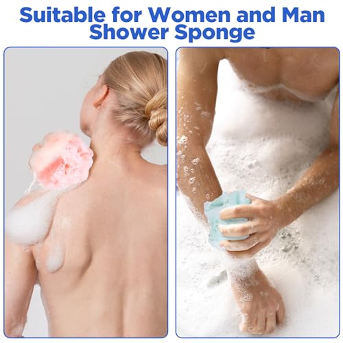 36 Pcs Bath Sponge Shower 40g Loofahs Bulk Bath Luffas Exfoliating Body Scrubber Pack Soft Colorful Mesh Balls Puff Bathing Accessories for Men and Women Exfoliating Sponge