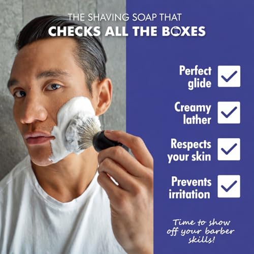 Better Shave Shaving Soap Puck | Vegan Luxury Dense, Rich & Creamy Lather Smooth Glide Traditional Wet Shave Cream Soap with Dense Lather, Grooming Routine Gifts Made in France 150ml
