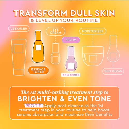 Glow Recipe Cloudberry Brightening Essence Toner (75 ml) - CoQ10 Face Toner to Strengthen Skin Barrier + Niacinamide Dew Drops Facial Serum & Illuminating Makeup Primer for Glowing Skin (15 ml)