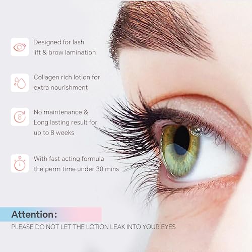 2023 Upgraded Eyelash Lift Kit,Eyelash Perm Kit,Eyelash Perm Professional Curling Extension Set,Semi-Permanent Perming Wave Suitable For Salon and Home Use