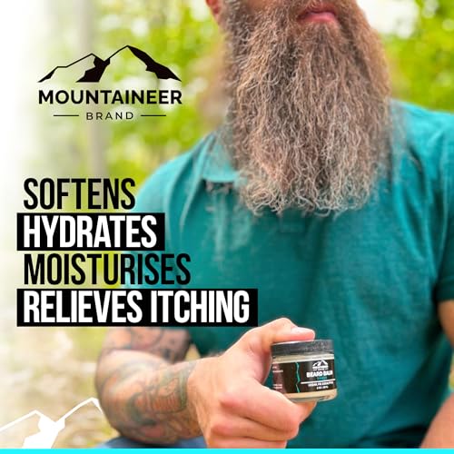 Mountaineer Brand All Natural Biotin Beard Growth Balm | Made in USA | Beard Conditoner and Softner | Moisturize and Hydate | 2 oz