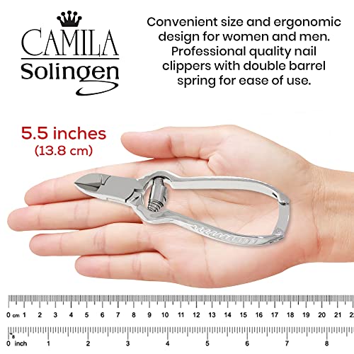 CS13 Large Heavy Duty Toe Nail Clipper for Thick Nails, Manicure and Pedicure & CS19 Large Professional Sapphire Metal Nail File for Fingernail and Toenail, Made in Solingen, Germany