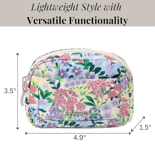 Baggallini Women's Pocket Cosmetic - Lightweight Bag - Travel Essentials Makeup Organizer Mini