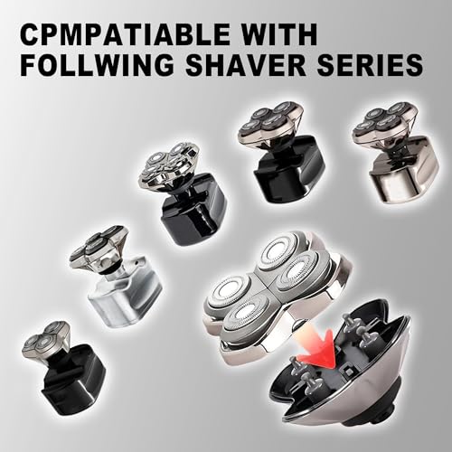 Pro 4 Shaver Replacement Blades Compatible with Skull Pitbull Series Head Shavers & Palm Shavers,Skull Shaver Replacement Heads for Wet & Dry Shaving