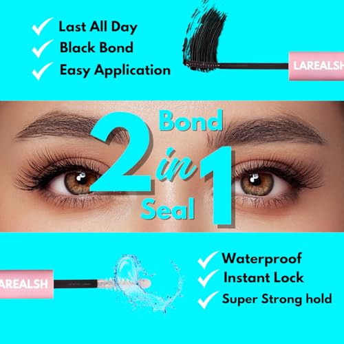 Lash Extension Kit DIY 280pcs Individual Lash Clusters Eyelash Extension 40D 50D D Curl Clusters with Bond, Seal, Applicator, Remover for Self Application (DIY Lash Extension Kit-40D+50D)