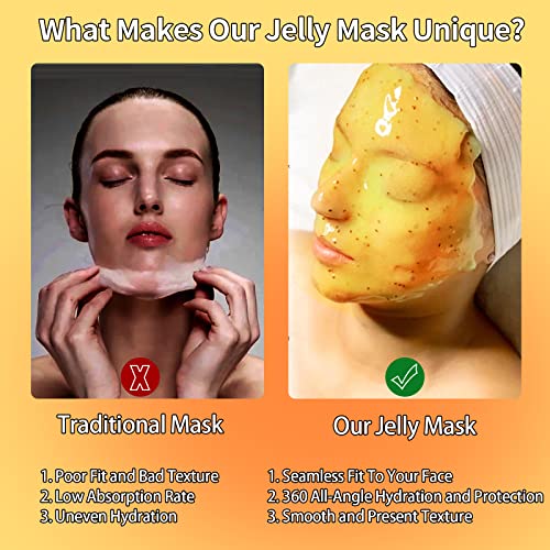 24K and Tea Tree Jelly Face Mask for Facials Hydrating, Anti-Aging & Nourishing| Professional Hydrojelly Masks | Vajacial Jelly Mask Powder