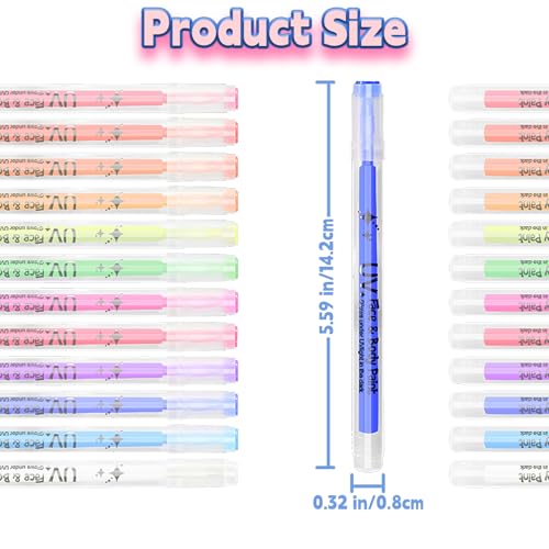 12PCS Glow in the Dark Face Paint Pens, UV Neon Face and Body Paint Markers - Skin Safe, Body Art Pens for Kids Adults, Festival Party Supplies