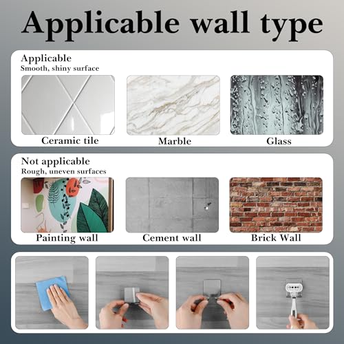Linkidea 2 Pack Wall Mount Razor Holder for Shower, Self Adhesive Shaver Hooks, Stainless Steel Sticky Hanger Compatible Gillette with Venus Platinum, Fusion 5 Proshield, Mach 3 Classic (Silver)