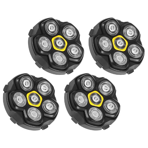 Magnetic 6D Shaver Replacement Heads ? Universal Compatible with Kensen,DOAO,NIWUIO,Ufree,Solimpia & Most Most 6D Magnetic Electric Shavers for Bald Men & Face Shaving (4-Pack)