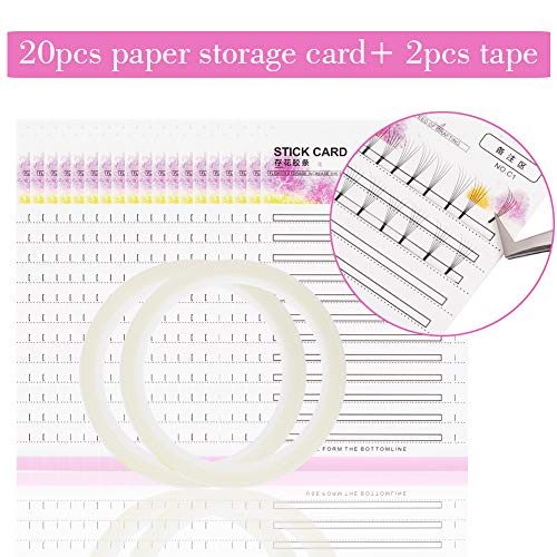 FADLASH Volume Fans Holder for Easy Fan Volume Lashes, 20Pcs Storage Card, Cruelty Free, Black
