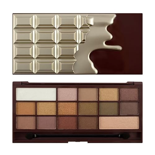 Makeup Revolution I Heart Makeup Palette Zestaw cieni do powiek Chocolate Golden Bar 22g (16 kolor?lw)