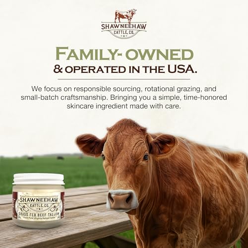 Handmade Grass-Fed Beef Tallow Balm - Pasture-Raised Beef Tallow Lotion for Face & Body - Hand Balm w/ Omega-3s, Vitamins A, D, E - All Natural Lotion for All Skin Types - Unscented 2 oz