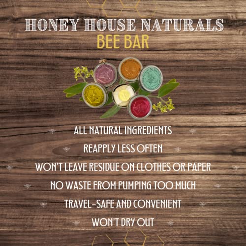 Honey House Naturals Bee Bar Duo ? Vanilla - Small .6 Ounce and Large 2 Ounce? All Natural Ultra Moisturizing Lotion Bar Infused with Essential Oils and Butters ? Made in USA