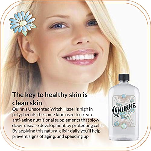Quinn's Alcohol Free Unscented Witch Hazel with Aloe Vera 16oz & Quinn¡¯s Alcohol Free Lavender Water-Natural Pillow Spray and Facial Body Mist 8oz