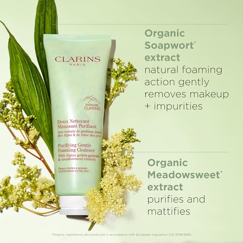 Clarins NEW Purifying Gentle Foaming Face Cleanser | Cleanses, Purifies, Softens and Mattifies| Combination To Oily Skin Types