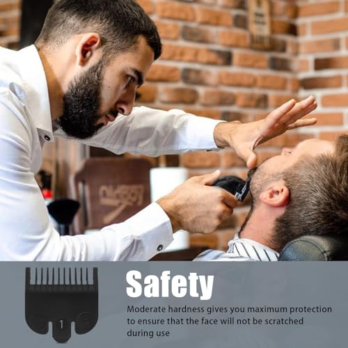For Wahl #1 Guide Comb Attachment 1/8" (3.0 mm), Professional Clipper Guard Replacement for Wahl, Trimmer Guards set, Hair Cutting Guard Attachment 3114-001, Black (2 Pack)