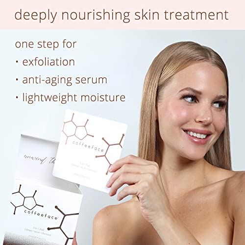 Coffeeface Anti-Aging Moisture Pads with Exfoliation and Hydration | 3-in-1 Textured Skin Treatment | Hypoallergenic for All Skin Types | 16 Count |