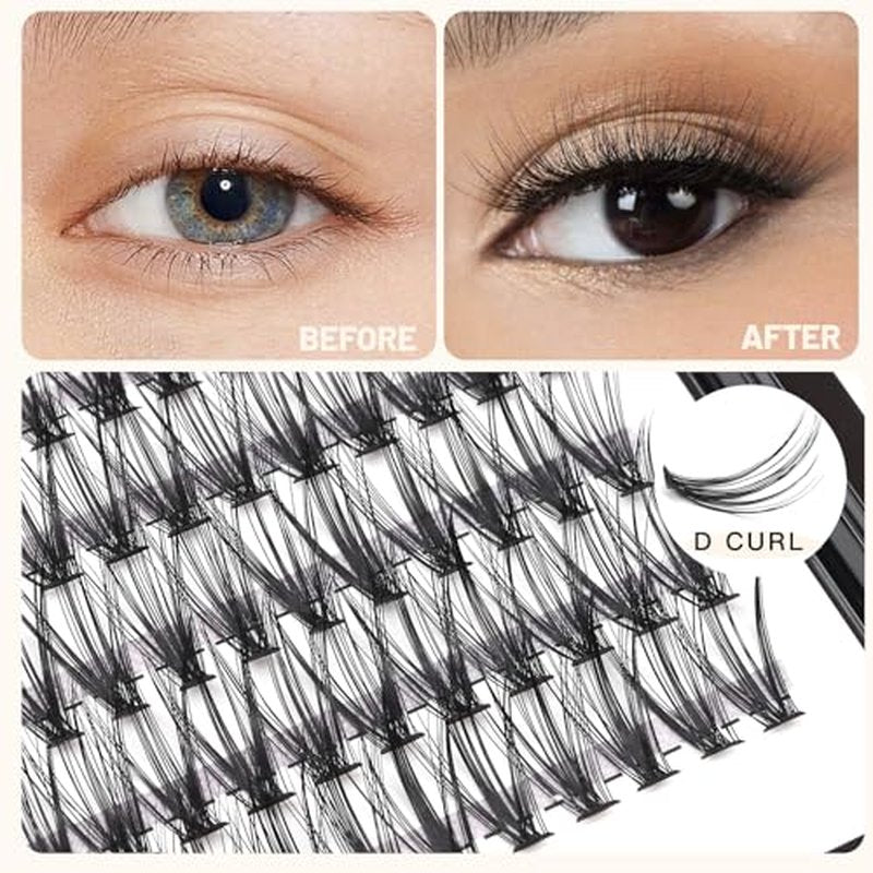 Bodermincer 1 Box Big Capacity 240 bundles 8-10-12-14-16mm Mixed 20D/30D/40D/60D/80D/100D Eyelash Extensions Strip Eyelashes Individual Lashes Natural Style 8-22mm to Choose (20D-12mm)