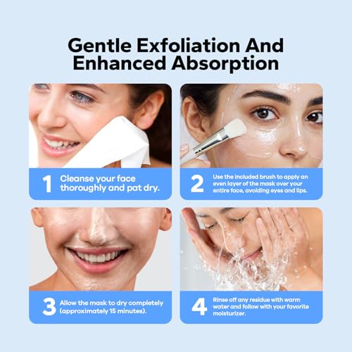 Zombie Facial Mask, Zombie Mask Facial, Zombies Skin Care Masks, Deep Cleansing & Pore Tightening Facial Mask for Radiant, Smoother-Looking Skin, Firming Face Mask with brush(1 Box, 8ea)