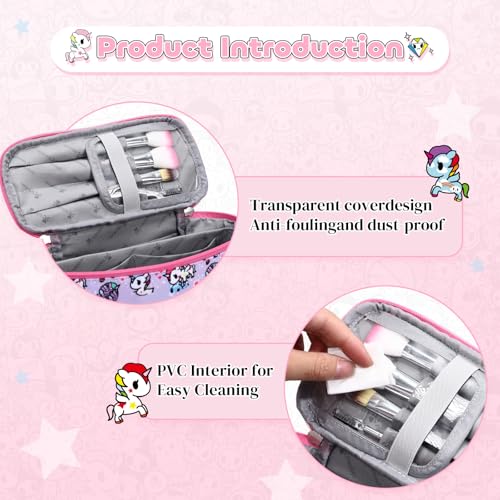 Tokidoki Official Licensed Travel Makeup Bags Toiletry Bags for Women Cosmetic Organizer Bag Large Capacity Travel Makeup Case Organizer