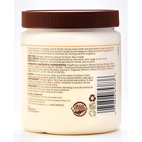 Queen Helene Natural Cocoa Cr?me, Cocoa Butter, 15 Ounce (Pack of 2)