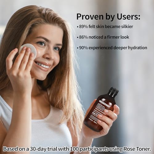 Rose Water Face Toner, Moisturizing & Anti-Aging for All Skin Types (13.5Fl oz)