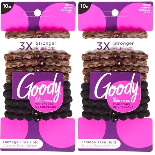 GOODY FOREVER ELASTICS 6MM 10CT BLK BROWN (Pack of 2)