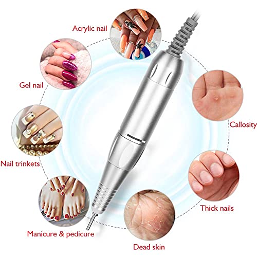 Electric Nail Drill Pen, Handle Handpiece Replacement for Manicure Pedicure Machine, Electric Handpiece Professional E File Nail Art Tool, Polish Machine Parts