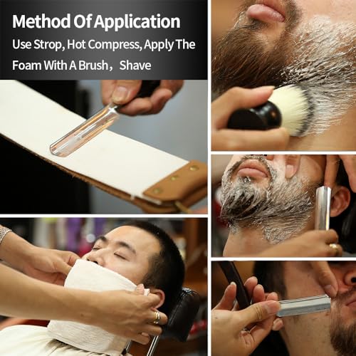 Straight edge razor men without stabilizer barber straight razor with acrylic handle shaving safety razor
