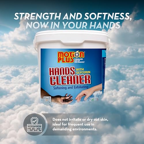 Motion Plus Heavy Duty Hand Cleaner ? Industrial Grease Remover, Oil and Automotive Fluids Degreaser, Mechanics Soap with Glycerin, Exfoliating Hand Soap for Garage, Workshop, & Working Hands, 4000ml