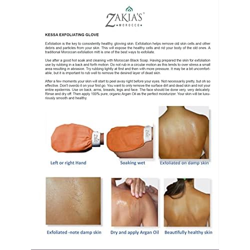 Original Kessa Exfoliating Glove -Value Pack (2pcs) -Beige - Microdermabrasion At Home Exfoliating Mitts, Removes unwanted dead skin, dirt and grime and Keratosis Pilaris. Great for spray tan removal