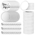 Hoolerry 48 Pcs Inspirational Compact Mirror Bulk for Women You Make a Difference Round Portable Mini Pocket Makeup Mirror for Employee Coworker Team Staff Group Member Gifts