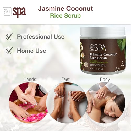 BCL SPA Rice Scrub, Jasmine Coconut, 16 Fl Oz