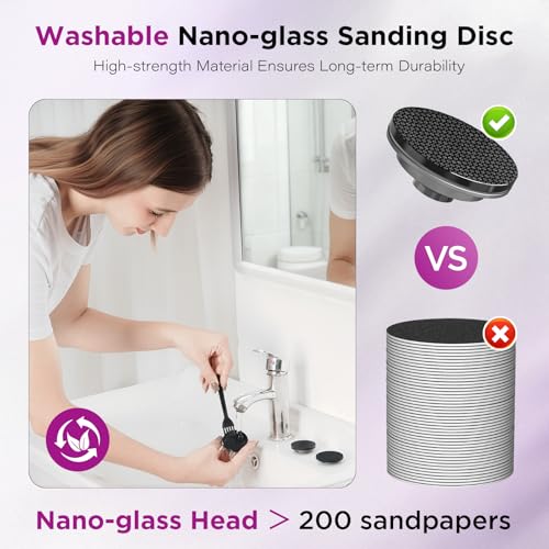 Electric Callus Remover, Apply Oil,Foot SPA,Electric Foot File,Reusable Nano-Glass Head, Ergonomic Premium Aluminum Callus Remover for feet, Rechargeable Pedicure Tools for Feet,Gifts for Men Women