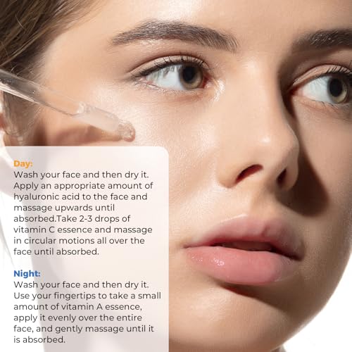 Anti-Aging Facial Serum Set - Vitamin C, Retinol & Hyaluronic Acid Serum Set for Skin Radiance and Moisture, 1 Fl Oz (Pack of 3)