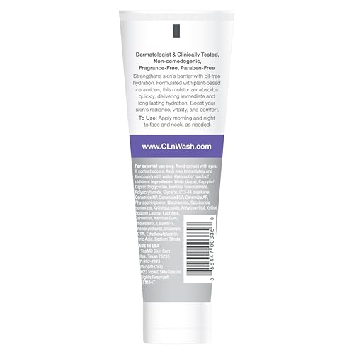 CLn¢ç Facial Moisturizer - Soothes & Calms Skin, Helps Reduce Appearance of Redness, Locks in Moisture without Clogging Pores, Dermatologist & Clinically Tested, 3.4 oz.