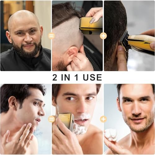 Electric Shaver Razor for Men, MAX-T Quick Rechargeable Wet Dry Rotary Shaver with Pop Up Trimmer and LED Display, IPX7 100% Waterproof (8101 with USB Cable)