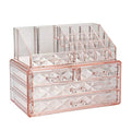 ZHIAI Stackable cosmetic organizer with drawers, easy to organize cosmetic products accessories Suitable for vanity, toilet, bathroom and bedroom organization and storage