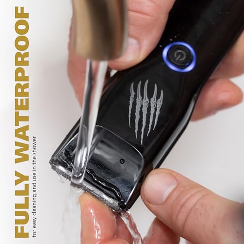 Wahl Manscaper Grizzly Rechargeable Groin & Body Hair Trimmer for Men ? Extra Wide Stainless Steel Blade, Waterproof Wet/Dry Mens Body Shaver, 120-Minute Runtime, USB Charging ? Model 3026572