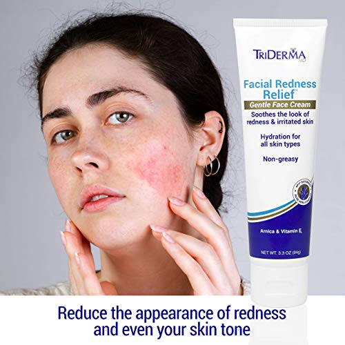TriDerma Facial Redness Relief Gentle Face Cream (3.3 Ounces)