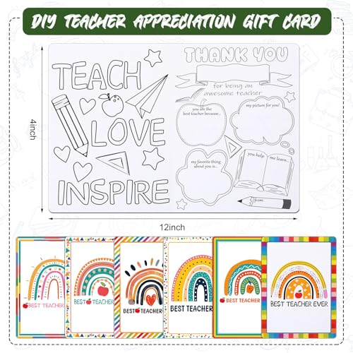 Teacher Appreciation Gifts in Bulk, 31 Pcs Teacher Gifts Thank You Gifts for Teachers from Students Includes Canvas Makeup Bags Teachers Keychains Bookmarks Ballpoint Pens Appreciation Cards Stickers