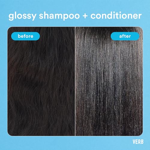 VERB Glossy Shampoo ? Cleanses + Adds High Shine for Thick to Coarse Hair ? Vegan, No Parabens or Harmful Sulfates
