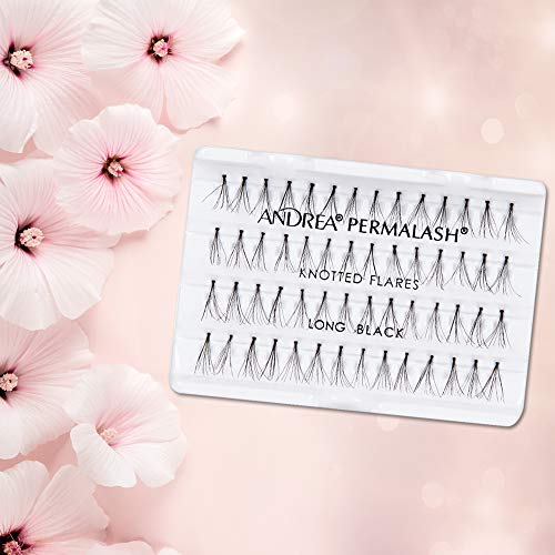 Andrea Knotted Flares False Lashes Long - Black, 4 packs