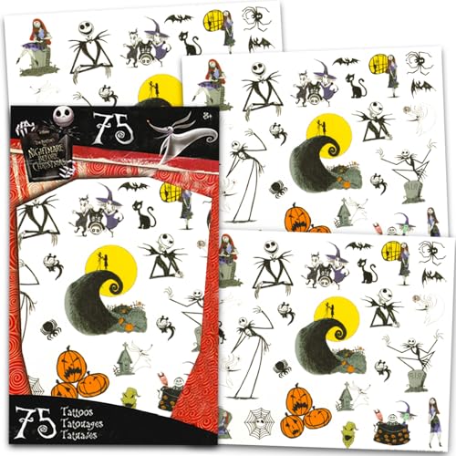 Nightmare Before Christmas Tattoos - 75 Temporary Tattoos ~ Jack Skellington, Sally, Oogie Boogie, and More!