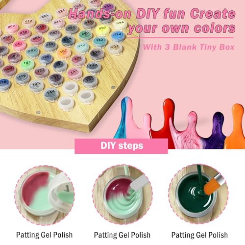 Sponge Pat Pat Gel Polish Pallete Tool Kit, 57 Colors Ombre Nails Gel Paint for Nail Art Gradient Painting Gel Blush Blooming Aura French Manicure, Valentines Day Gifts UV/LED Curing DIY Nail
