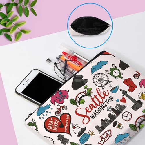 GJTIM Seattle Washington Souvenir Gift Seattle Washington Welcome Bag Travel Pouch for Traveller