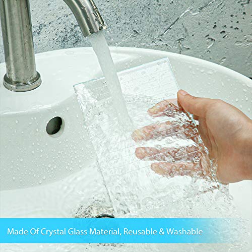 Maitys Lash Tile Glass Pallet Eyelash Crystal Pallet Bigger Size Extension Tile False Lash Tray Strip Adhesive Glue Holder for Eyelash Extensions(5.9 x 3.94 x 0.31 Inch,Transparent)